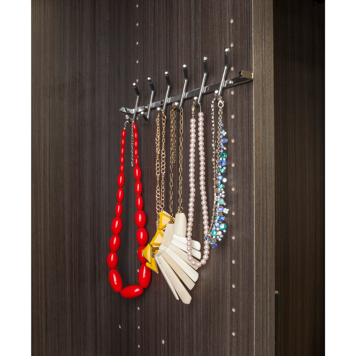 Hardware Resources Polished Chrome Screw-Mount Tie Rack