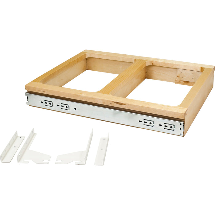 Hardware Resources Double White 35 Quart Top-Mount Trashcan Pullout for 18" Opening