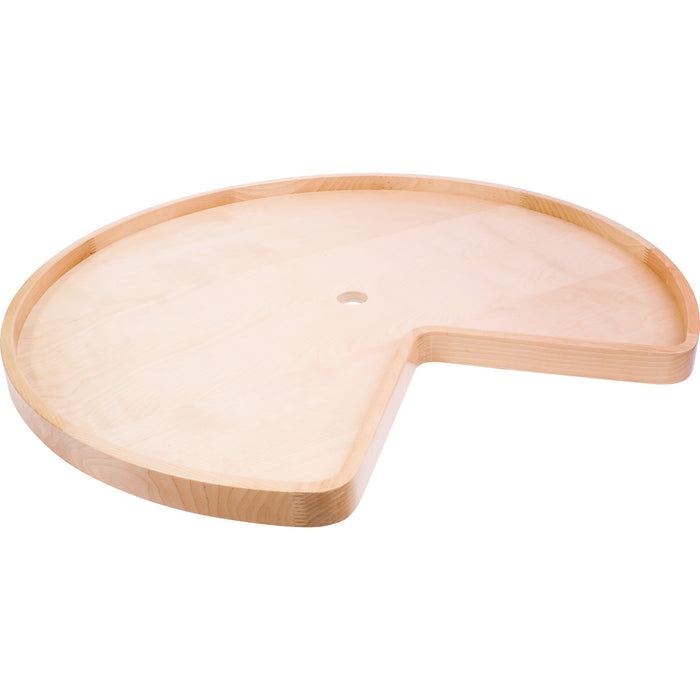 Hardware Resources 24" Kidney Wood Lazy Susan Individual Shelf with Hole