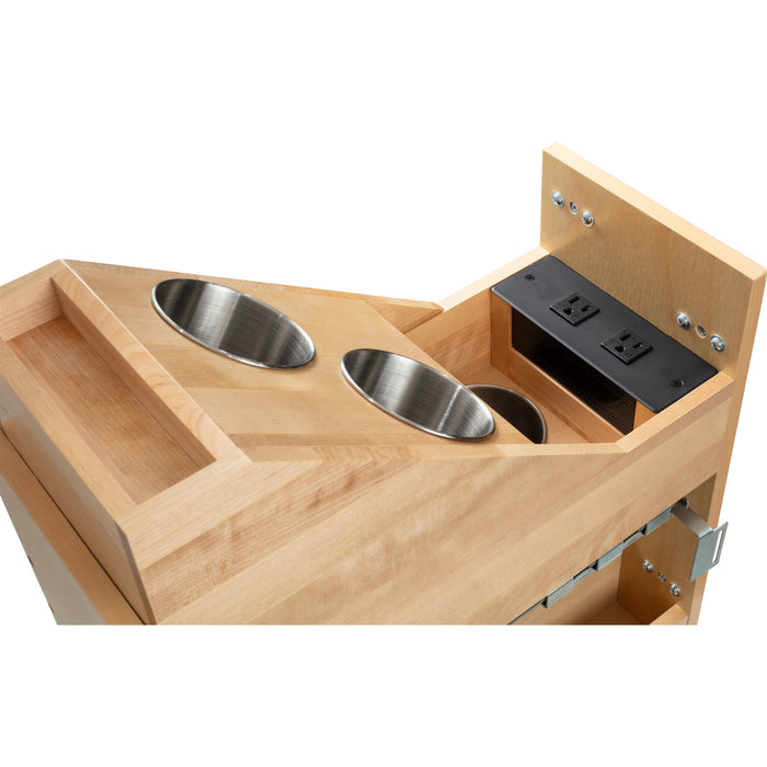 Hardware Resources 8" "No Wiggle" Powered Vanity Pullout for 12" Standard Full Height Base Cabinet