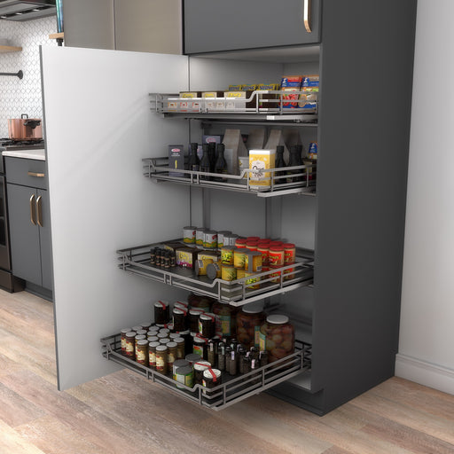 Hardware Resources 27" Polished Chrome STORAGE WITH STYLE® Metal Soft-close Pullout Basket