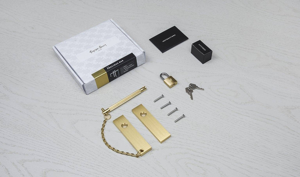 Elegant Solid Brass Precious Bar with Signature Knurl Design - BUSTER + PUNCH