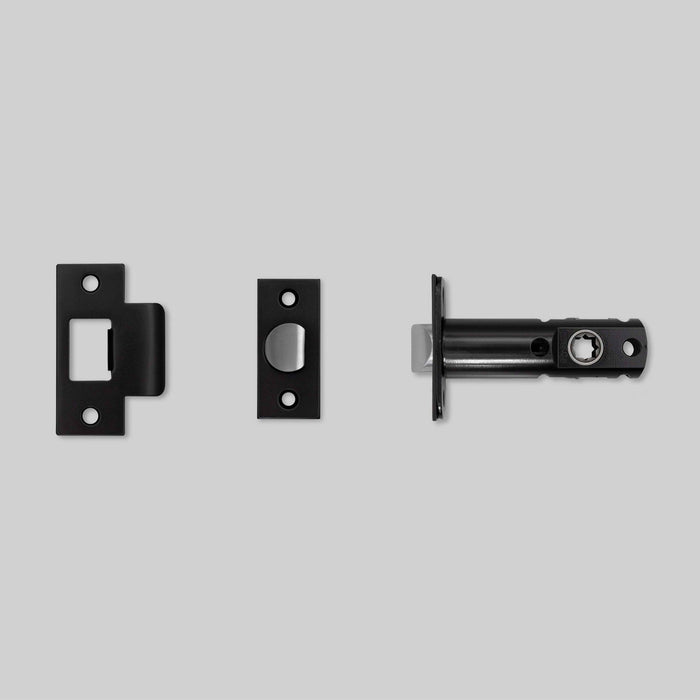 Tubular Latch Doorknob Passage Set with Anodized Black Finish