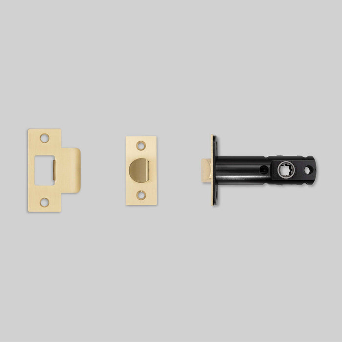 Tubular Latch Doorknob Passage Set with Anodized Black Finish