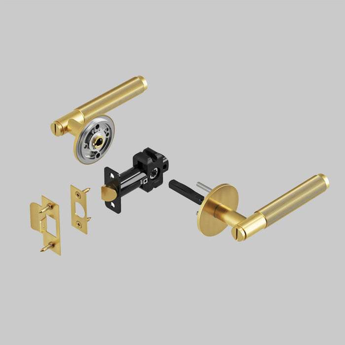 Tubular Latch Doorknob Passage Set with Anodized Black Finish