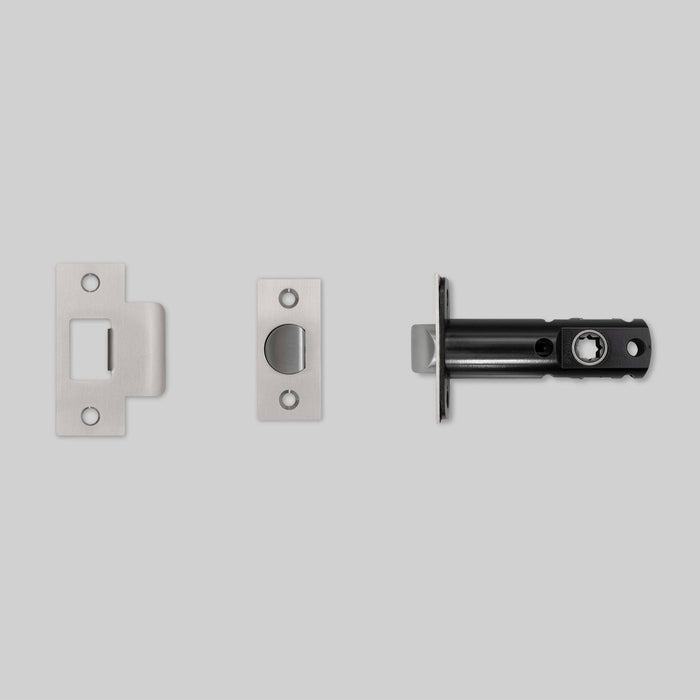 Tubular Latch Doorknob Passage Set with Anodized Black Finish