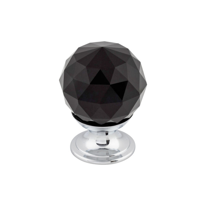 Top Knobs Black Crystal 1 1/8" Diameter Round Knob