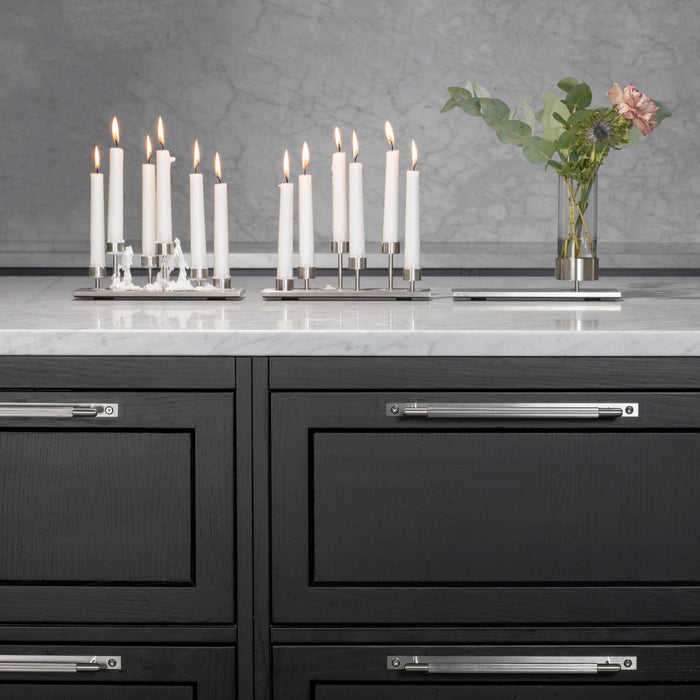 Linear Knurl Black Metal Pull Bar Plate for Cabinets - BUSTER + PUNCH