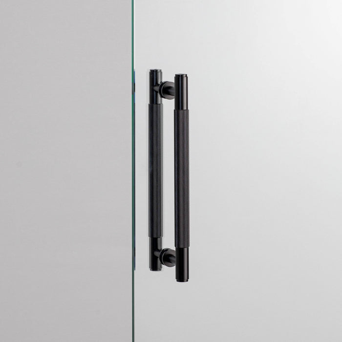 Double-Sided Solid Black Pull Bar with Diamond-Cut Knurling - BUSTER + PUNCH