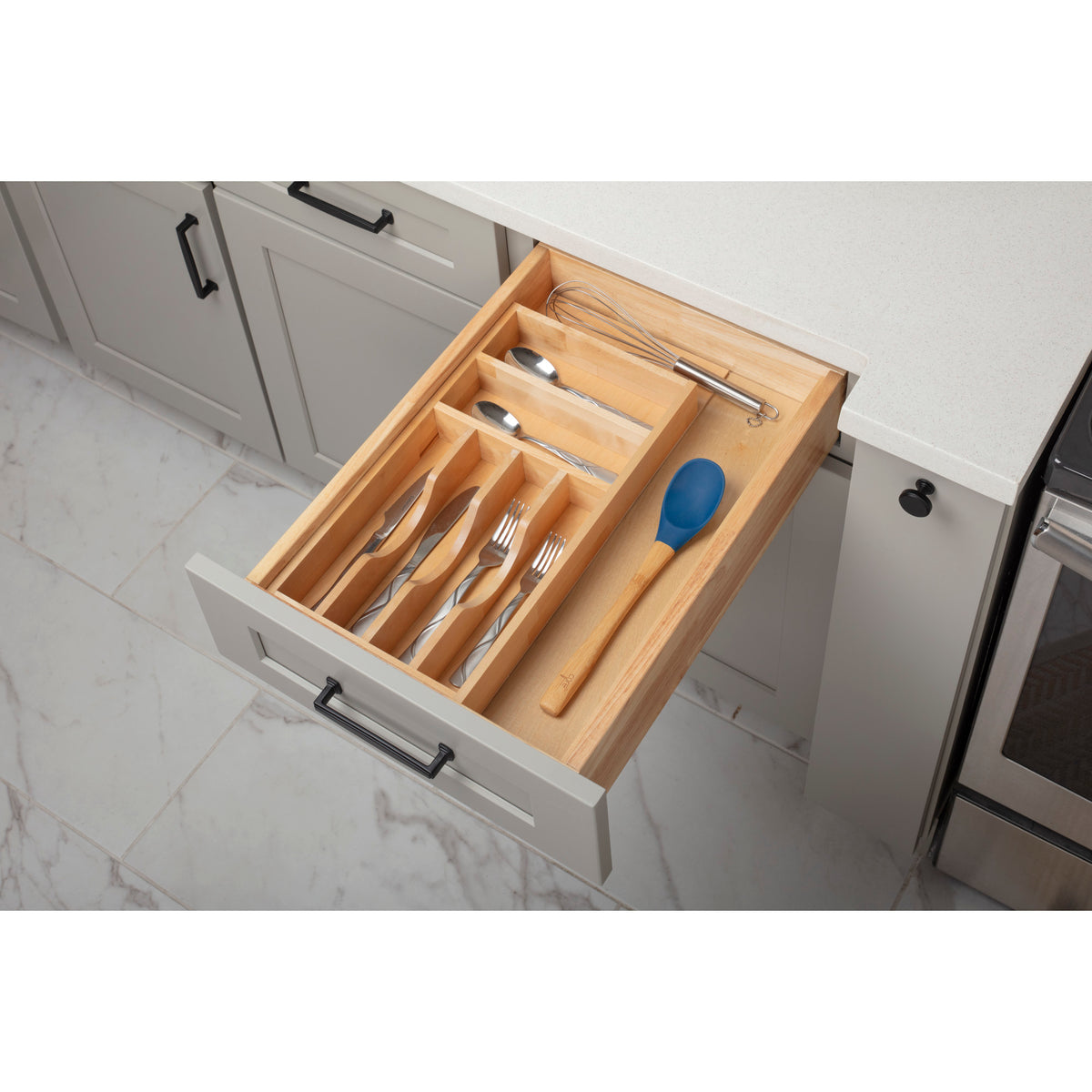 Adjustable SLIMLINE™ Cutlery Drawer Insert — Anthology Lighting