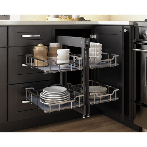 Hardware Resources 18" Polished Chrome STORAGE WITH STYLE® Full-Height Blind Corner Organizer