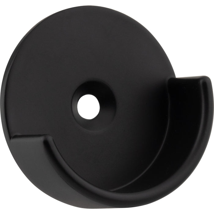 Hardware Resources Matte Black Open Knock-In Mounting Bracket for 1-5/16" Round Closet Rods