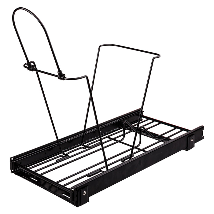 Hardware Resources Black Single Can Wire Bottom-Mount Trashcan Pullout