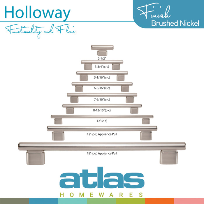 Atlas Holloway 8 13/16" Center to Center Bar Pull