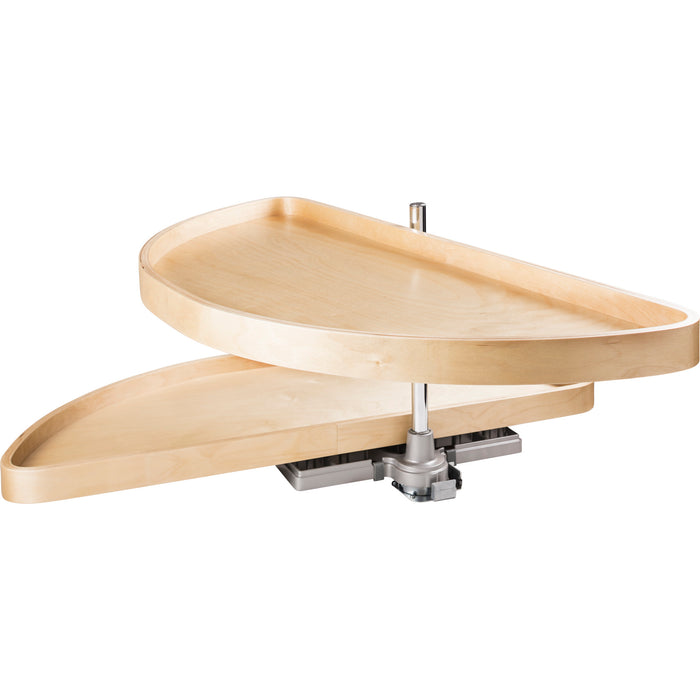 Hardware Resources 38" Wood Half-Moon Lazy Susan