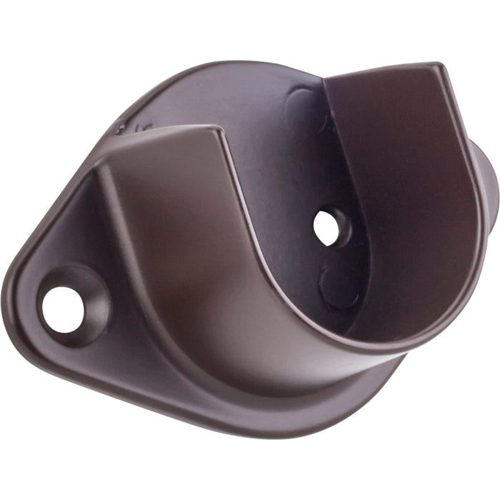 Open Screw-In Mounting Bracket for and Round Closet Rods