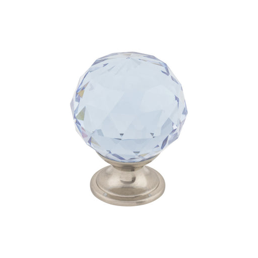 Top Knobs Light Blue Crystal 1 3/8" Diameter Round Knob