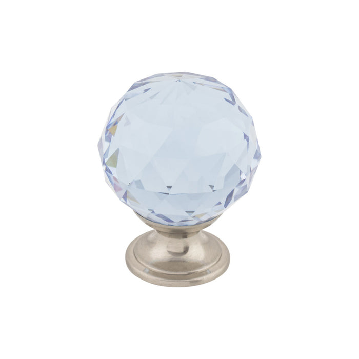 Top Knobs Light Blue Crystal 1 3/8" Diameter Round Knob