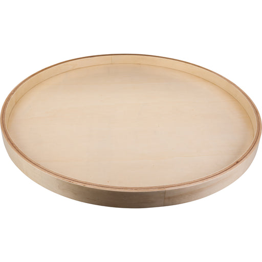 Hardware Resources 28" Round Banded Wood Lazy Susan Shelf with Swivel