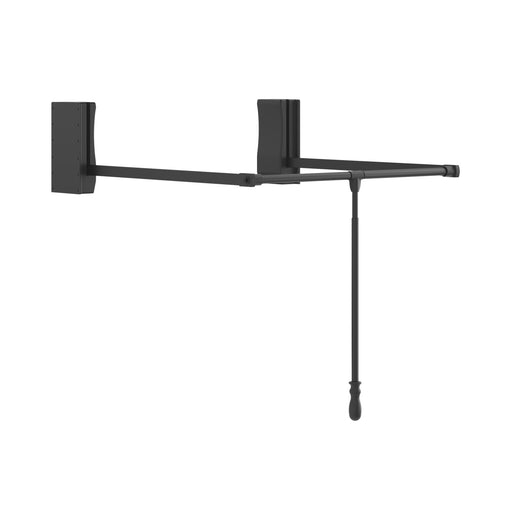 Hardware Resources Black Expandable Wardrobe Lift for 33" - 48" Openings