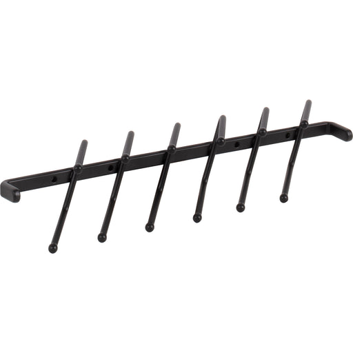 Hardware Resources Matte Black Screw-Mount Tie Rack