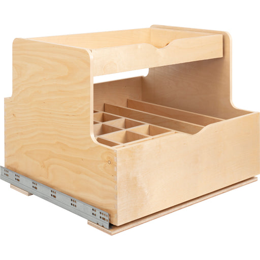 Hardware Resources 27" Wood Double Drawer Bottle Rollout