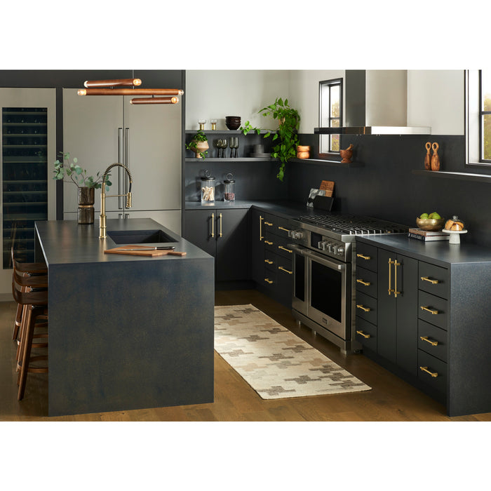 Jeffrey Alexander Larkin Knurled Ends 12" Center-to-Center Appliance Pull