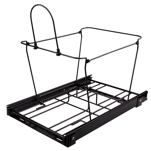 Hardware Resources Double 35 Quart Black Wire Bottom-Mount Trashcan Pullout