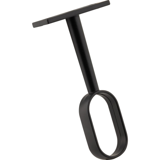 Hardware Resources Matte Black Center Support Bracket for Oval Closet Rods