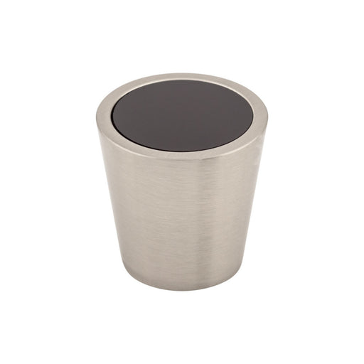 Top Knobs Black Crystal Center 1 1/16" Diameter Round Knob