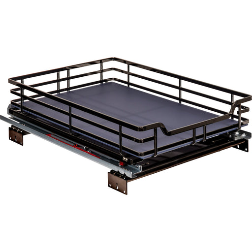 Hardware Resources 15" Black Nickel STORAGE WITH STYLE® Metal Soft-close Pullout Basket