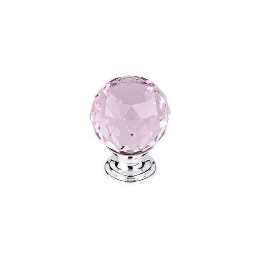 Top Knobs Pink Crystal 1 3/8" Diameter Round Knob