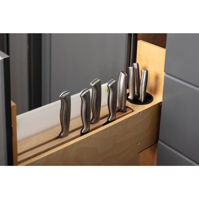 Hardware Resources 5" "No Wiggle" Magnetic Knife Organizer Soft-close Pullout