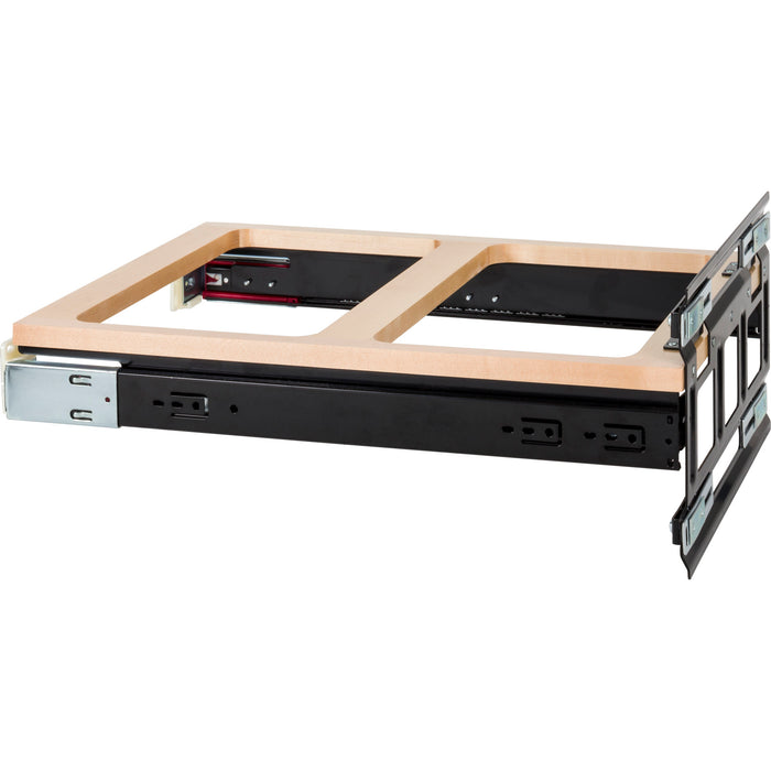 Hardware Resources Double Can Wood Top-Mount Trashcan Pullout for 15" Opening