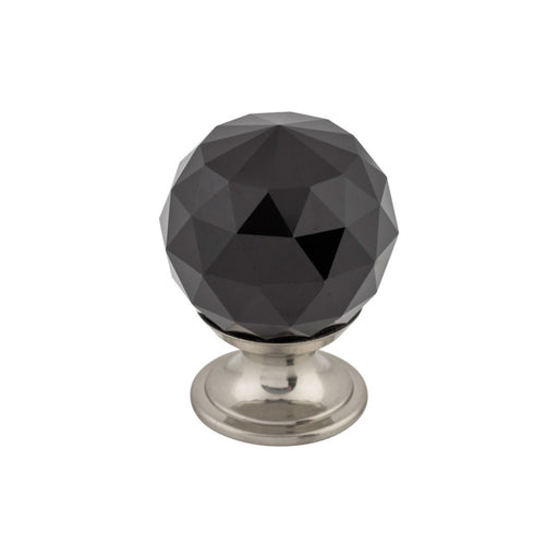 Top Knobs Black Crystal 1 1/8" Diameter Round Knob