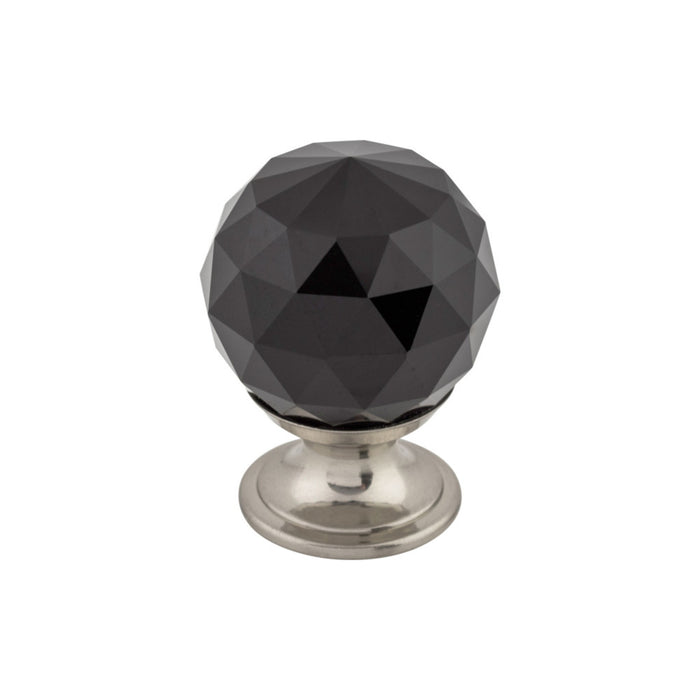 Top Knobs Black Crystal 1 1/8" Diameter Round Knob