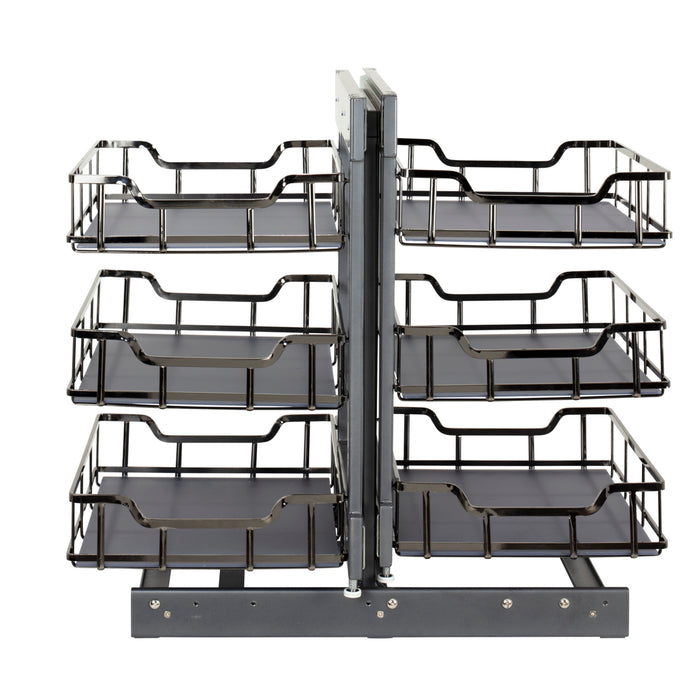 Hardware Resources 18" Black Nickel STORAGE WITH STYLE® Full-Height Blind Corner Organizer