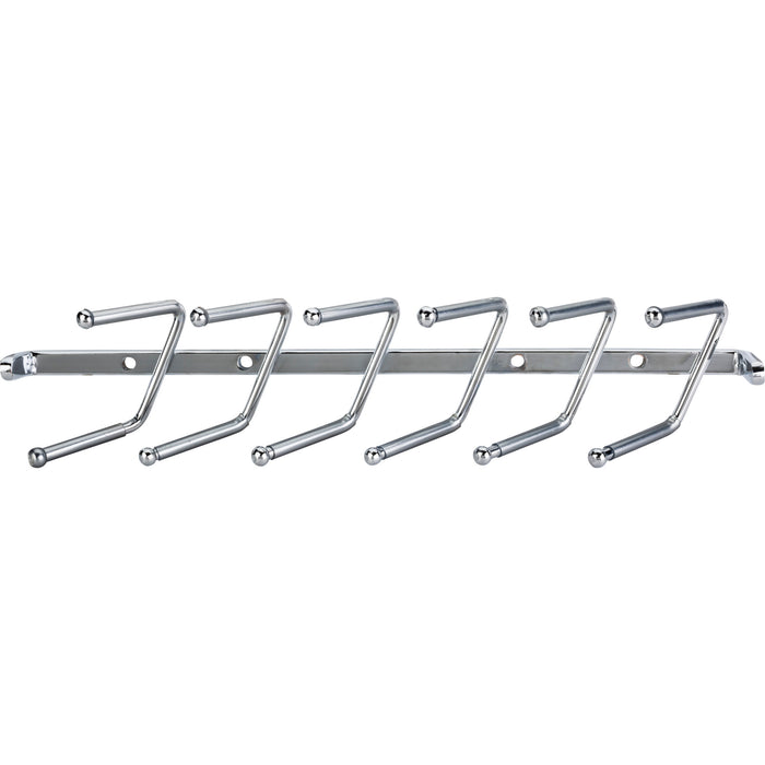 Hardware Resources Polished Chrome Screw-Mount Tie Rack