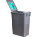 Hardware Resources Box of 4 Grey 35 Quart Plastic Waste Containers