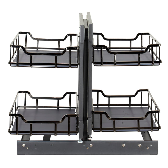 Hardware Resources 15" Black Nickel STORAGE WITH STYLE® Blind Corner Organizer