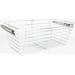Hardware Resources Chrome Closet Pullout Basket with Slides 14"D x 17"W x 11"H
