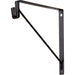 Hardware Resources Matte Black Shelf Bracket with Rod Support for Oval Closet Rods
