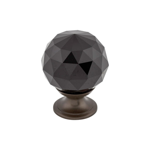 Top Knobs Black Crystal 1 3/8" Diameter Round Knob