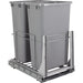 Hardware Resources 50qt Wire Double Trashcan Pullout with Soft-close Slides
