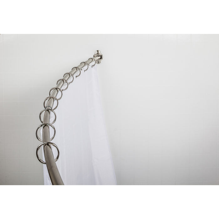 Elements 56"-72" Satin Nickel Adjustable Curved Shower Curtain Rod - Retail Packaged