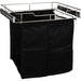 Hardware Resources Dark Bronze 18" Deep Pullout Canvas Hamper with Removable Laundry Bag