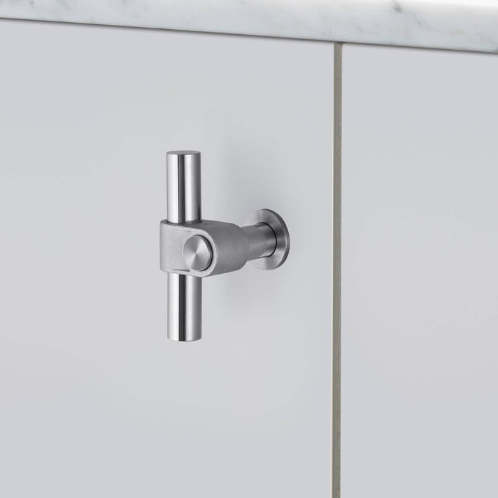 Solid Metal T-Bar with Brass EPL Finish and Hand Polished Knuckle