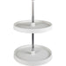 Hardware Resources 18" Round Two-Shelf Plastic Lazy Susan Set