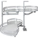 Hardware Resources 18" Polished Chrome and White Blind Corner Swingout for Openings on the Left of the Blind