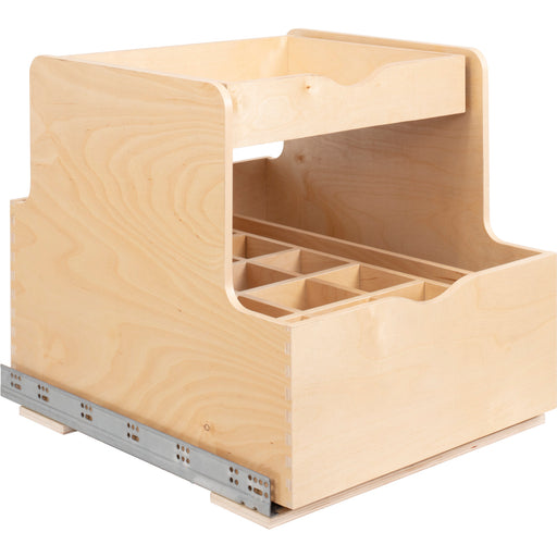 Hardware Resources 21" Wood Double Drawer Bottle Rollout